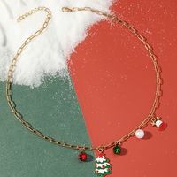 Fashion Christmas Tree Snowman Elk Alloy Women's Necklace 1 Piece sku image 8