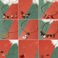 Fashion Christmas Tree Snowman Elk Alloy Women's Necklace 1 Piece main image 3