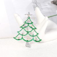 Fashion Christmas Tree Alloy Plating Inlay Rhinestones Unisex Brooches main image 1