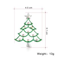 Fashion Christmas Tree Alloy Plating Inlay Rhinestones Unisex Brooches main image 5