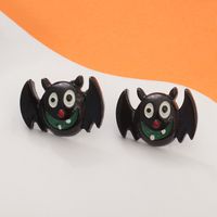 Cartoon Style Pumpkin Cat Ghost Resin Epoxy Women's Ear Studs 1 Pair sku image 4