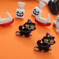 Cartoon Style Pumpkin Cat Ghost Resin Epoxy Women's Ear Studs 1 Pair main image 3
