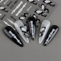 Halloween Retro Letter Butterfly Skull Pet Nail Decoration Accessories 1 Piece main image 4