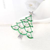 Fashion Christmas Tree Alloy Plating Inlay Rhinestones Unisex Brooches main image 4