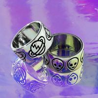 Punk Round Alloy Women's Rings 2 Pieces main image 2