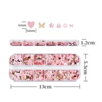 Sweet Heart Shape Flower Butterfly Pet Sequin Nail Decoration Accessories 1 Set main image 5