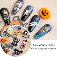 Halloween Ethnic Style Pumpkin Skull Ghost Pet Nail Decoration Accessories 1 Set main image 5