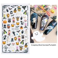 Halloween Ethnic Style Pumpkin Skull Ghost Pet Nail Decoration Accessories 1 Set sku image 2