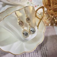 Vintage Style Geometric Alloy Plating Artificial Diamond Women's Drop Earrings 1 Pair main image 3