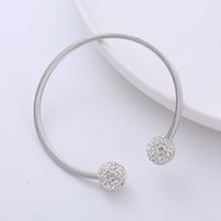 Fashion Pearl Stainless Steel Artificial Pearls Rhinestones Bangle 1 Piece main image 4