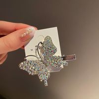 Fashion Butterfly Alloy Inlay Artificial Gemstones Hair Clip 1 Piece main image 3