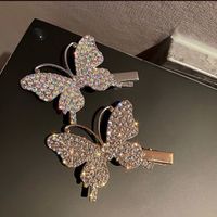 Fashion Butterfly Alloy Inlay Artificial Gemstones Hair Clip 1 Piece main image 1