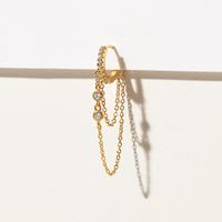 Fashion Geometric Brass Inlay Zircon Earrings 1 Piece main image 1