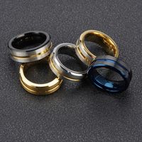 Fashion Geometric Stainless Steel Metal Rings 1 Piece sku image 6