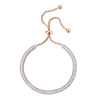 Glam Rectangle Copper Inlay Zircon Bracelets sku image 1