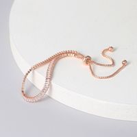 Glam Rectangle Copper Inlay Zircon Bracelets main image 3