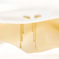 Fashion Star Brass Inlay Zircon Drop Earrings 1 Pair main image 5