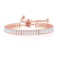 Fashion Geometric Copper Inlay Zircon Bracelets 1 Piece sku image 7