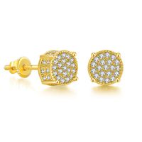 Mode Géométrique Le Cuivre Placage Zircon Boucles D'oreilles 1 Paire sku image 5