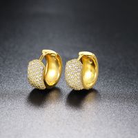 Fashion Geometric Copper Plating Zircon Hoop Earrings 1 Pair main image 3