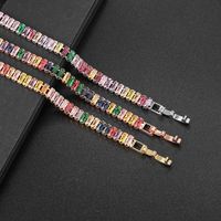 Fashion Geometric Copper Inlay Zircon Bracelets 1 Piece main image 5