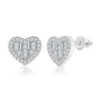 1 Piece 1 Pair Fashion Water Droplets Heart Shape Alloy Plating Rhinestones Zircon Women's Earrings Necklace sku image 3