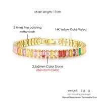 Fashion Geometric Copper Inlay Zircon Bracelets 1 Piece main image 2