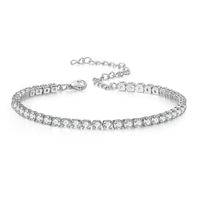 Mode Géométrique Le Cuivre Zircon Femmes Bracelet De Cheville 1 Pièce sku image 3