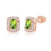Simple Style Square Copper Zircon Ear Studs 1 Pair sku image 5