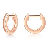 Fashion Geometric Copper Plating Zircon Hoop Earrings 1 Pair sku image 2