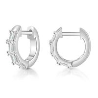 Fashion Geometric Copper Plating Zircon Hoop Earrings 1 Pair sku image 10