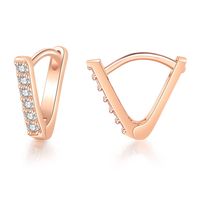 Fashion Geometric Copper Plating Zircon Hoop Earrings 1 Pair sku image 14