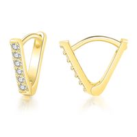 Fashion Geometric Copper Plating Zircon Hoop Earrings 1 Pair sku image 15