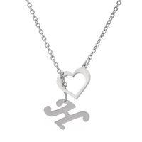 Fashion Letter Heart Shape Stainless Steel Plating Women's Earrings Necklace sku image 2