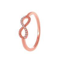 Fashion Number Copper Inlay Zircon Rings 1 Piece sku image 3