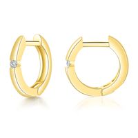 Fashion Geometric Copper Plating Zircon Hoop Earrings 1 Pair sku image 6