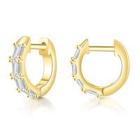 Fashion Geometric Copper Plating Zircon Hoop Earrings 1 Pair sku image 12