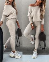 Women's Casual Fashion Simple Style Solid Color Polyester Pants Sets main image 2