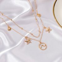 Simple Style Geometric Starfish Alloy Plating Women's Necklace 1 Piece main image 3