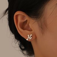 Fashion Letter Heart Shape Stainless Steel Plating Women's Earrings Necklace main image 1
