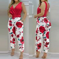 Women's Daily Casual Flower Full Length Printing Jumpsuits main image 3