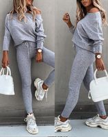 Women's Casual Fashion Simple Style Solid Color Polyester Pants Sets main image 1