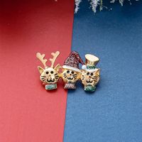 Fashion Santa Claus Alloy Plating Inlay Artificial Gemstones Women's Brooches sku image 12