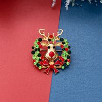 Fashion Santa Claus Alloy Plating Inlay Artificial Gemstones Women's Brooches sku image 11