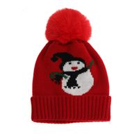 Niños Unisex Moda Monigote De Nieve Pompones Jacquard Gorro De Lana main image 5