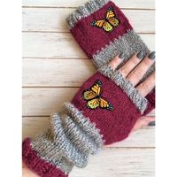 Women's Retro Butterfly Knitted Fabric Gloves main image 4