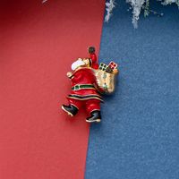 Mode Weihnachtsmann Legierung Überzug Inlay Künstliche Edelsteine Frau Broschen sku image 6
