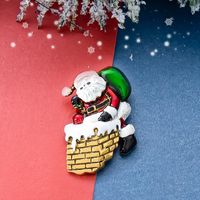 Mode Weihnachtsmann Legierung Überzug Inlay Künstliche Edelsteine Frau Broschen sku image 8