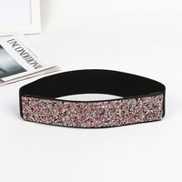 Fashion Solid Color Woven Fabric Inlay Rhinestones Women's Corset Belts 1 Piece sku image 9