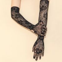 Women's Fashion Flower Polyester Gloves 1 Pair main image 4